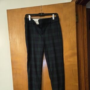 J Crew Cameron Slim Crop Pants Blackwatch Plaid Tartan Wool 2